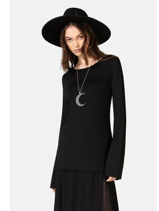 Killstar Tops - Killstar Black Long Sleeve Gothic Tee